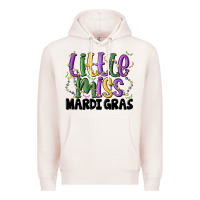 Pale Pink little miss mardi gras Premium Hoodie - MaliasSmallBusiness