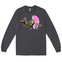 Smoke balerina t rex dinosaur with tutu Long Sleeve Tee - RanaPortraitStore