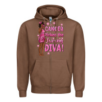 Chestnut Cancer Picked The Wrong Diva with Black Woman Zipper Hoodie - texasbilliewilder