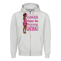 Dove Grey Cancer Picked The Wrong Diva with Black Woman Zipper Hoodie - texasbilliewilder