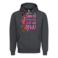 Smoke Cancer Picked The Wrong Diva with Black Woman Zipper Hoodie - texasbilliewilder
