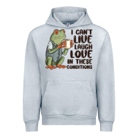Heather Grey i cant live laugh love in these conditions Urban Hoodie - MaliasSmallBusiness
