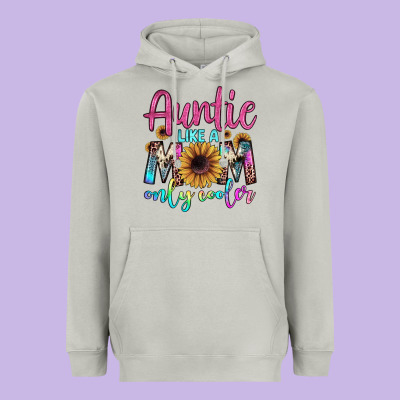 Auntie Like A Mom Heavyweight Hoodie Designed By Jahusdesignshop