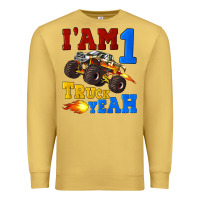 Antique Gold i'am one truck yeah Premium Sweatshirt - Artiststas
