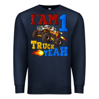 Navy i'am one truck yeah Premium Sweatshirt - Artiststas