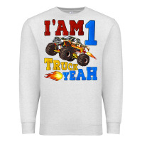 Oatmeal Heather i'am one truck yeah Premium Sweatshirt - Artiststas