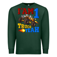Sports Green i'am one truck yeah Premium Sweatshirt - Artiststas