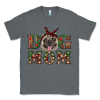 Charcoal Heather christmas pug mom Classic Tee - RanaPortraitStore