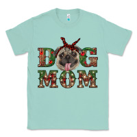 Seafoam christmas pug mom Classic Tee - RanaPortraitStore