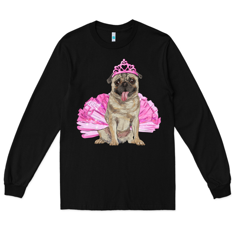 Balerina Pug With Tutu Long Sleeve Tee by RanaPortraitStore | Teevron
