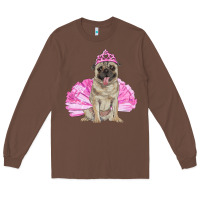 Chestnut balerina pug with tutu Long Sleeve Tee - RanaPortraitStore