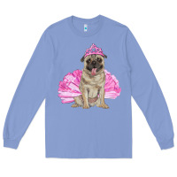 Colony Blue balerina pug with tutu Long Sleeve Tee - RanaPortraitStore