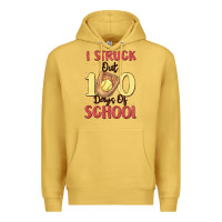 Antique Gold i struck out 100 days of school Premium Hoodie - MaliasSmallBusiness