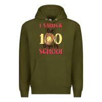 Army Green i struck out 100 days of school Premium Hoodie - MaliasSmallBusiness