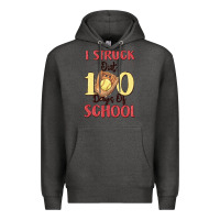 Charcoal Heather i struck out 100 days of school Premium Hoodie - MaliasSmallBusiness