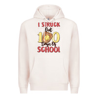 Pale Pink i struck out 100 days of school Premium Hoodie - MaliasSmallBusiness