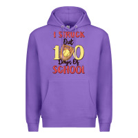 Purple i struck out 100 days of school Premium Hoodie - MaliasSmallBusiness