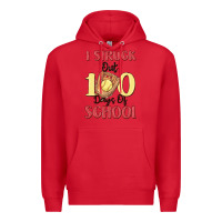 Red i struck out 100 days of school Premium Hoodie - MaliasSmallBusiness