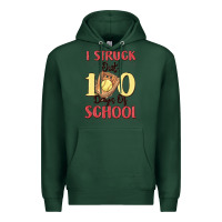 Sports Green i struck out 100 days of school Premium Hoodie - MaliasSmallBusiness