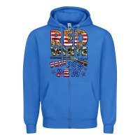 True Royal red white and pew pew pew Zipper Hoodie - Zillion Design Studio