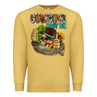 Antique Gold cowboys don't die Premium Sweatshirt - AdoDesignShop