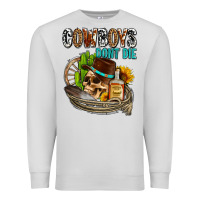 Dove Grey cowboys don't die Premium Sweatshirt - AdoDesignShop
