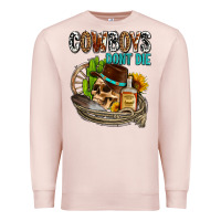 Pale Pink cowboys don't die Premium Sweatshirt - AdoDesignShop