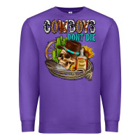 Purple cowboys don't die Premium Sweatshirt - AdoDesignShop