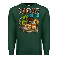 Sports Green cowboys don't die Premium Sweatshirt - AdoDesignShop