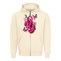 Sandshell Cancer Boxing Gloves with Ribbon Zipper Hoodie - texasbilliewilder