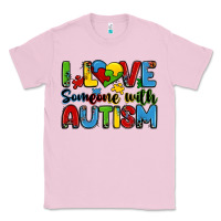 Bubblegum Pink i love someone with autism Classic Tee - Zillion Design Studio