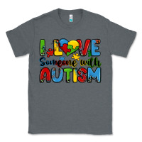 Charcoal Heather i love someone with autism Classic Tee - Zillion Design Studio