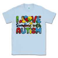 Dusty Blue i love someone with autism Classic Tee - Zillion Design Studio