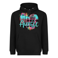 Black auntie leopard turquoise heart Heavyweight Hoodie - JahusDesignShop