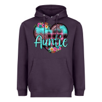 Plum auntie leopard turquoise heart Heavyweight Hoodie - JahusDesignShop