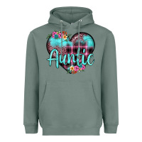 Sage auntie leopard turquoise heart Heavyweight Hoodie - JahusDesignShop