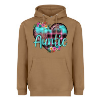 Auntie Leopard Turquoise Heart Heavyweight Hoodie | Teevron