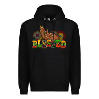 Black blessed afro woman hands Premium Hoodie - AdoDesignShop