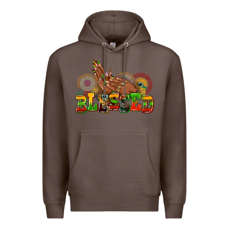 Blessed Afro Woman Hands Premium Hoodie by AdoDesignShop | Teevron