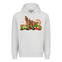 Dove Grey blessed afro woman hands Premium Hoodie - AdoDesignShop