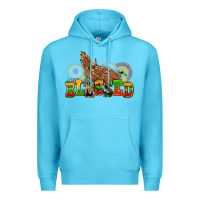 Ocean Blue blessed afro woman hands Premium Hoodie - AdoDesignShop