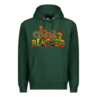 Sports Green blessed afro woman hands Premium Hoodie - AdoDesignShop