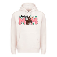 Pale Pink horse mom Premium Hoodie - MaliasSmallBusiness