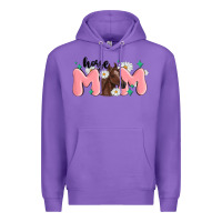 Purple horse mom Premium Hoodie - MaliasSmallBusiness