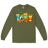 Army Green mango farm fresh coffee cups Long Sleeve Tee - Zillion Design Studio