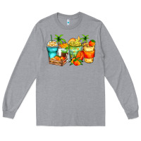 Heather Grey mango farm fresh coffee cups Long Sleeve Tee - Zillion Design Studio