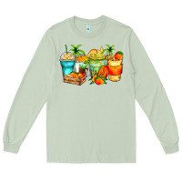 Matcha mango farm fresh coffee cups Long Sleeve Tee - Zillion Design Studio