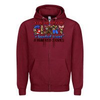Burgundy it's the guts and it's the glory a hundred stripes Zipper Hoodie - Zillion Design Studio
