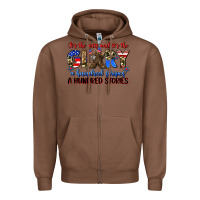 Chestnut it's the guts and it's the glory a hundred stripes Zipper Hoodie - Zillion Design Studio