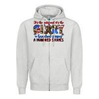 Dove Grey it's the guts and it's the glory a hundred stripes Zipper Hoodie - Zillion Design Studio